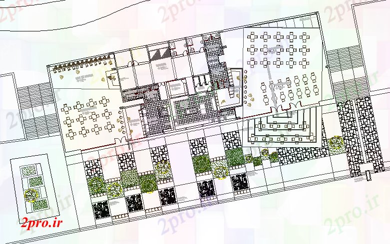 دانلود نقشه هایپر مارکت  - مرکز خرید - فروشگاه معماری ساختار طراحی از خرید مرکز (کد76867)