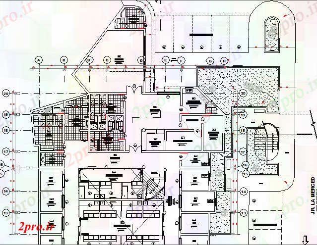 دانلود نقشه کارخانه صنعتی  ، کارگاه نخست طرحی طبقه جزئیات طرحی از کارخانه صنعتی  (کد76875)