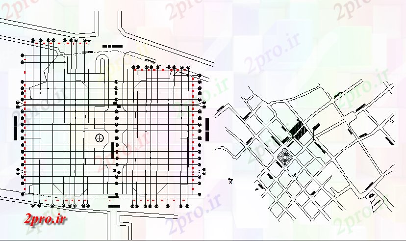 دانلود نقشه کارخانه صنعتی  ، کارگاه طرحی سایت و نقشه محل کارخانه صنعتی  (کد76915)