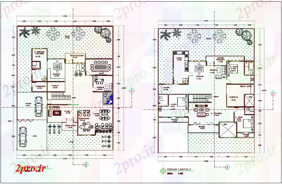 دانلود نقشه ساختمان اداری - تجاری - صنعتی اولین و طرحی طبقه دوم با نظر دفتر 19 در 24 متر (کد76937)