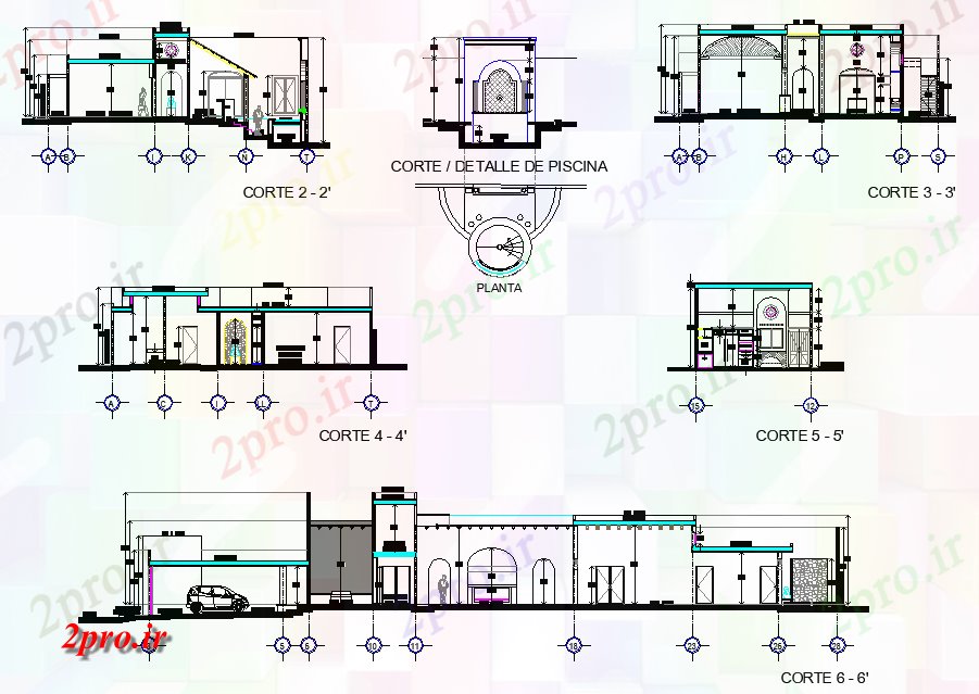 دانلود نقشه مسکونی ، ویلایی ، آپارتمان بخش خانه مسکونی 15 در 39 متر (کد76970)