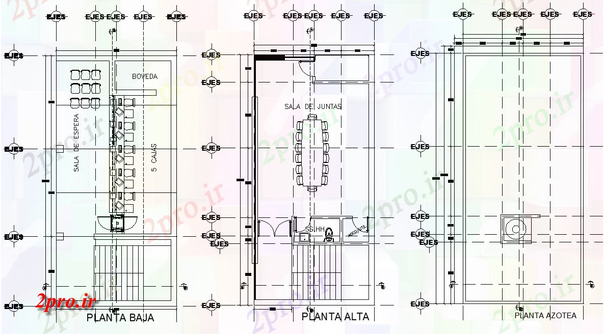 دانلود نقشه ساختمان اداری - تجاری - صنعتی جامعه کار مرکز 7 در 14 متر (کد76987)