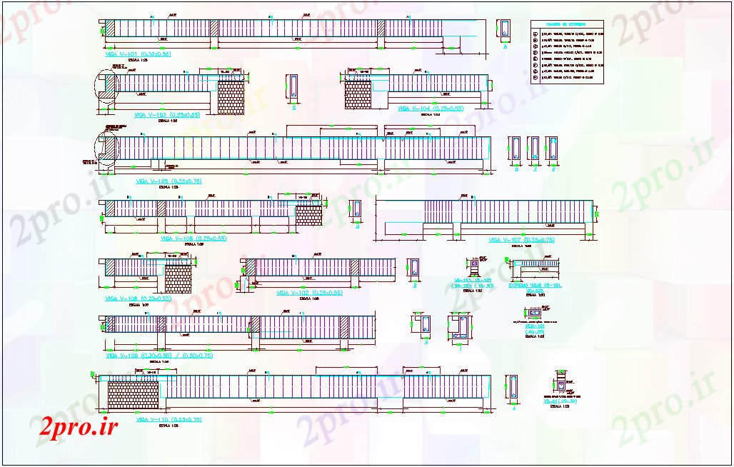 دانلود نقشه جزئیات تیر افراطی  ساختار برای تیرها و بانک  آژانس (کد77021)