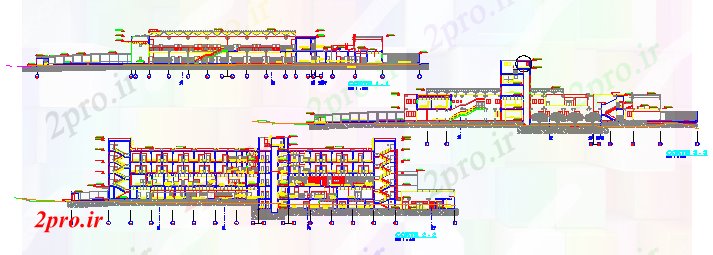 دانلود نقشه بیمارستان -  درمانگاه -  کلینیک نما و بخش طراحی بیمارستان (کد77045)