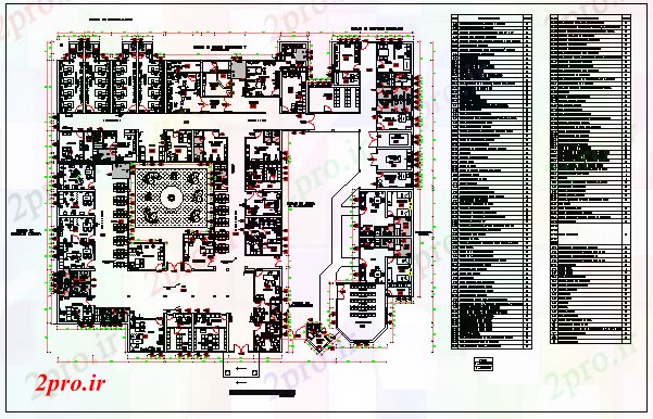 دانلود نقشه بیمارستان - درمانگاه - کلینیک تجهیزات برای طراحی واحد مرکز بهداشتی رسم بیمارستان 23 در 48 متر (کد77049)