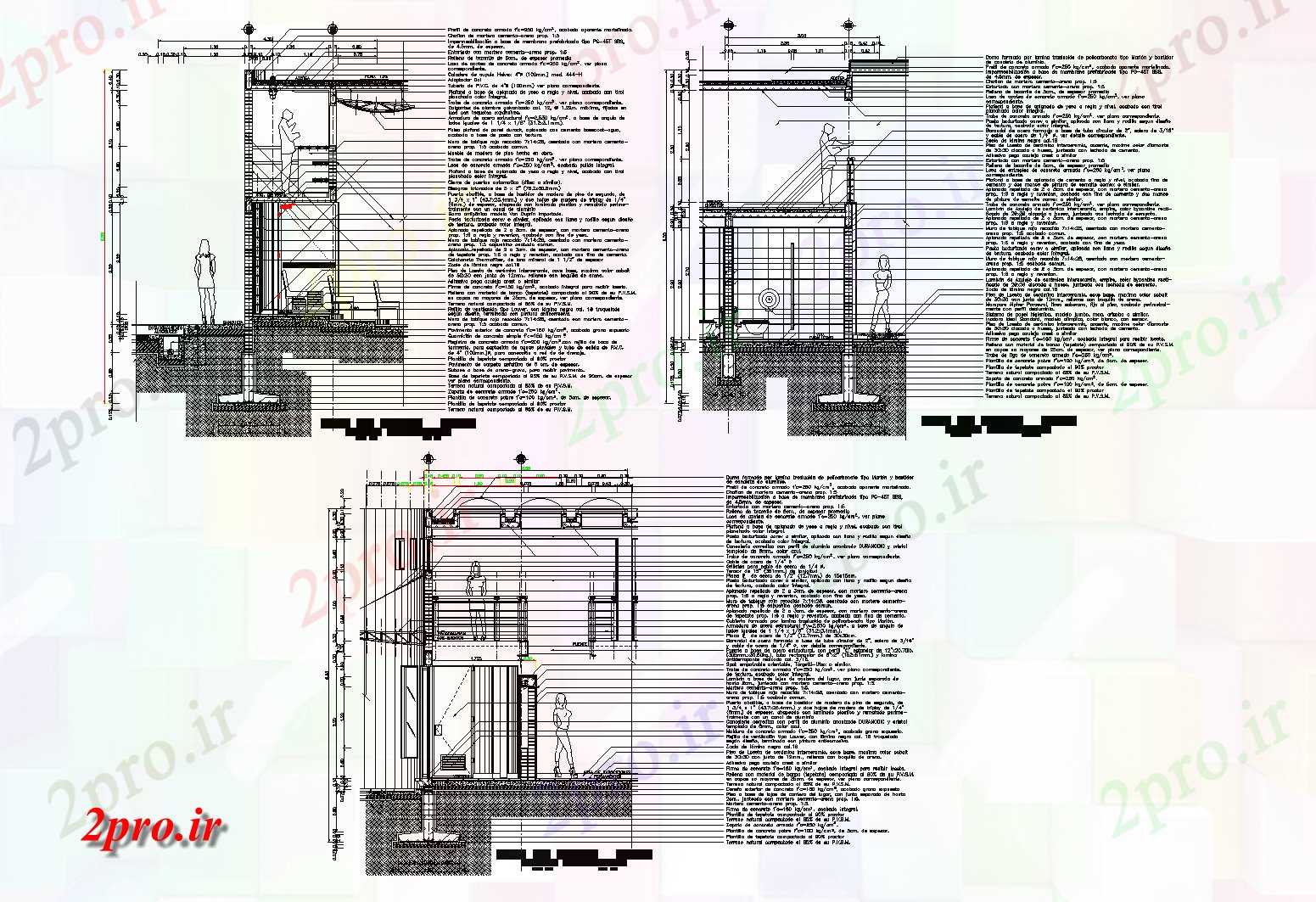 دانلود نقشه ساختمان مرتفعچند بخش از پلی کربنات و آلومینیوم مورد طرحی جزئیات (کد77110)