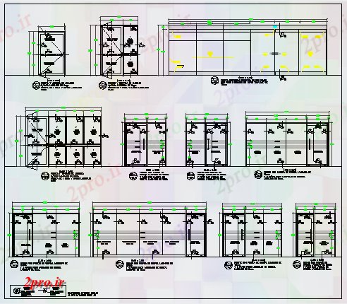 دانلود نقشه جزئیات طراحی در و پنجره  انواع مختلفی از mamps سازنده جزئیات درب طراحی (کد77131)