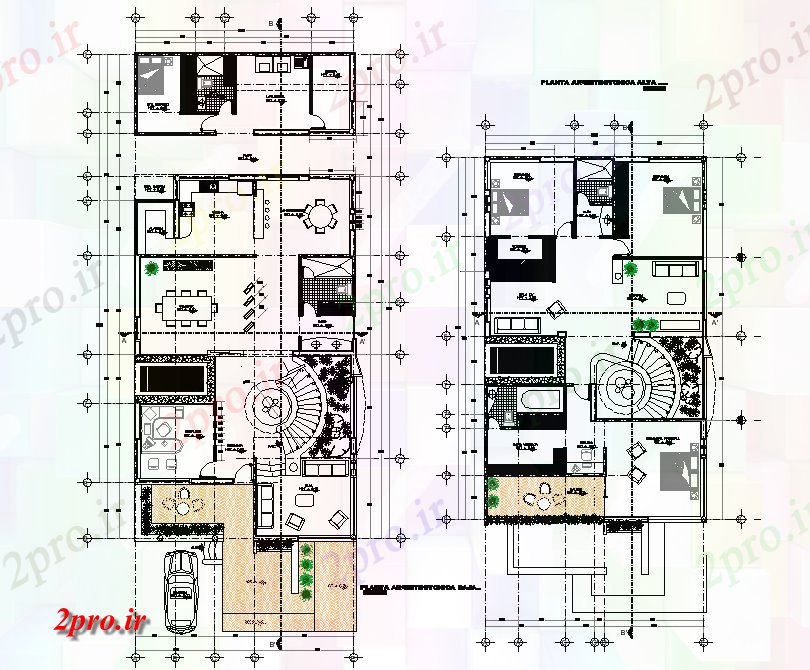 دانلود نقشه مسکونی ، ویلایی ، آپارتمان خانه برنامه ریزی طرحی جزئیات 11 در 22 متر (کد77166)