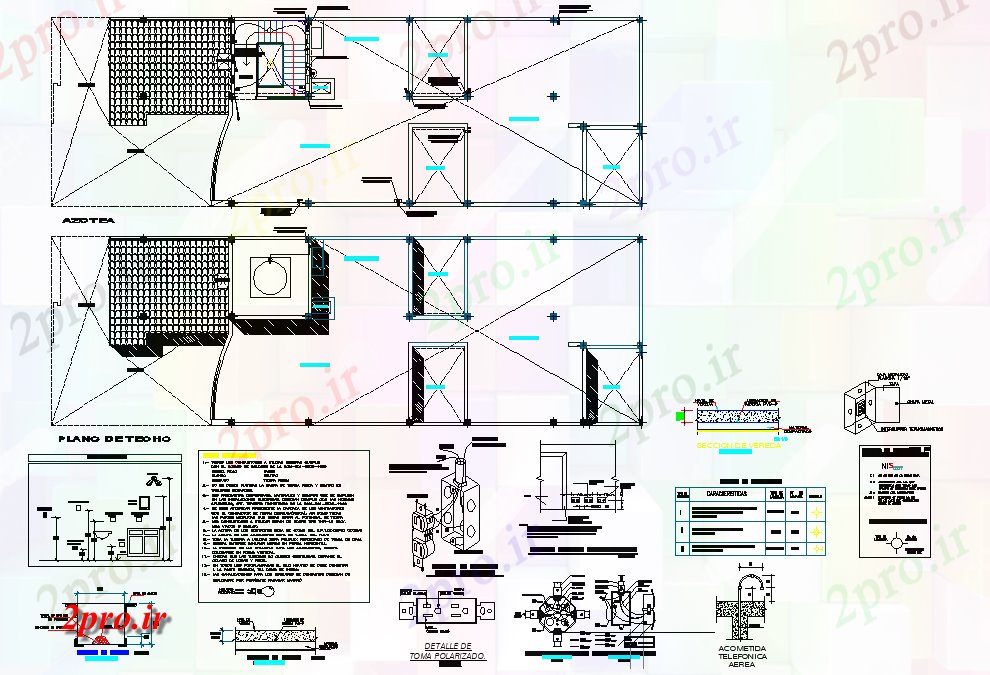 دانلود نقشه جزئیات لوله کشی لوله آب طرحی خانه جزئیات (کد77247)