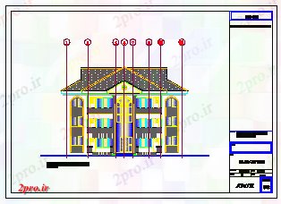 دانلود نقشه مسکونی  ، ویلایی ، آپارتمان  جبهه طراحی نما ساختمان مسکونی طراحی (کد77335)