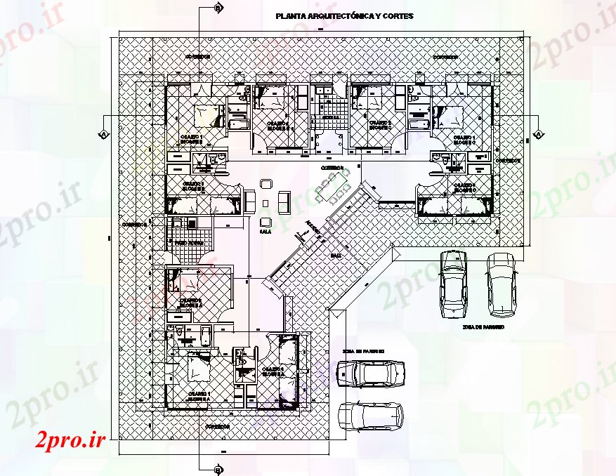 دانلود نقشه مسکونی ، ویلایی ، آپارتمان معمار طرحی خانه طرحی جزئیات 27 در 27 متر (کد77347)