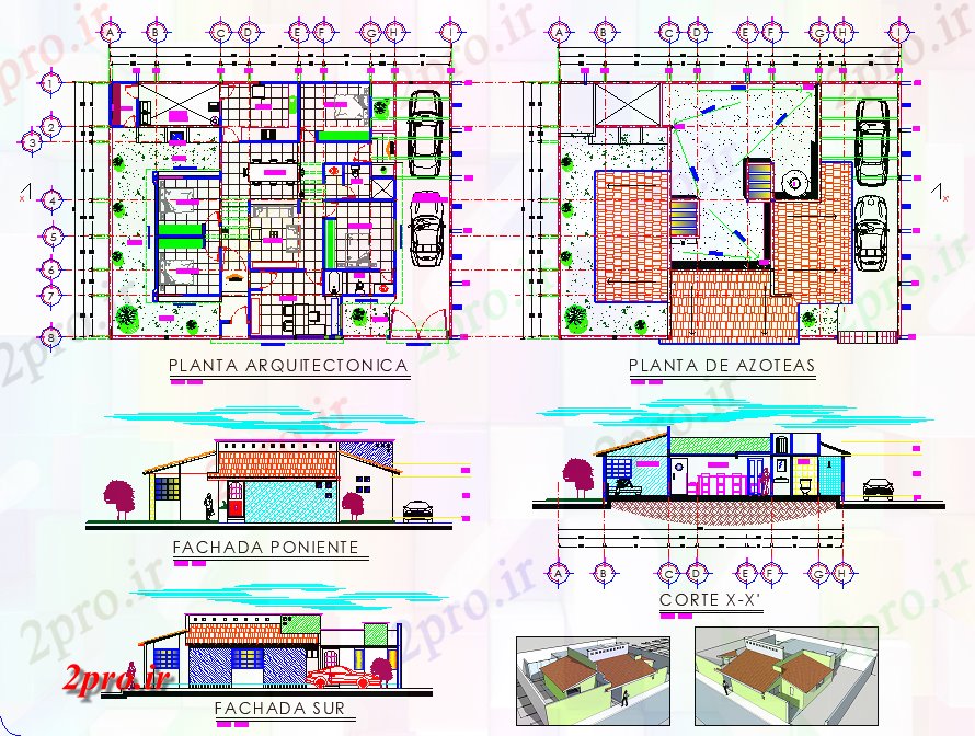 دانلود نقشه مسکونی ، ویلایی ، آپارتمان طرحی اصلی طرحی جزئیات 11 در 14 متر (کد77414)