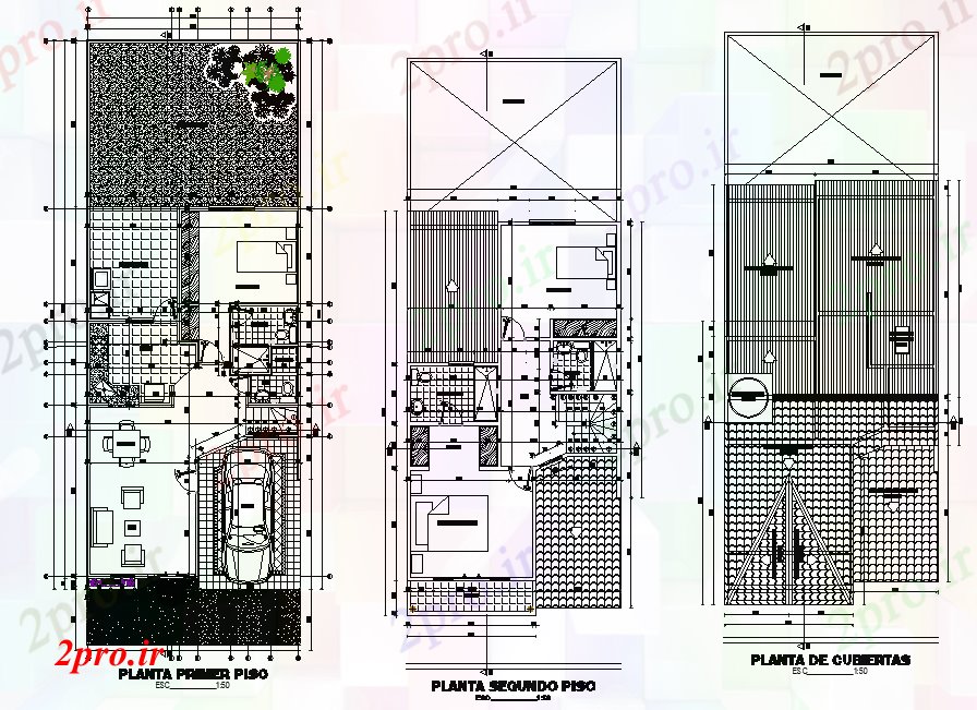 دانلود نقشه مسکونی ، ویلایی ، آپارتمان طبقه مسکن طرحی آشنا چیدمان 8 در 14 متر (کد77448)
