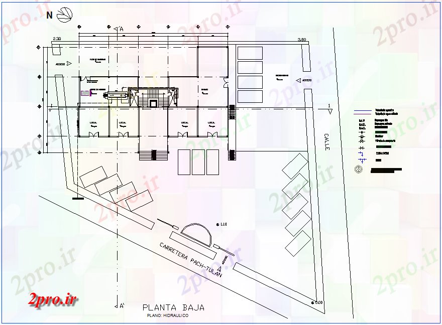 دانلود نقشه جزئیات لوله کشی طرحی های هیدرولیک پایین از محل دفتر (کد77449)