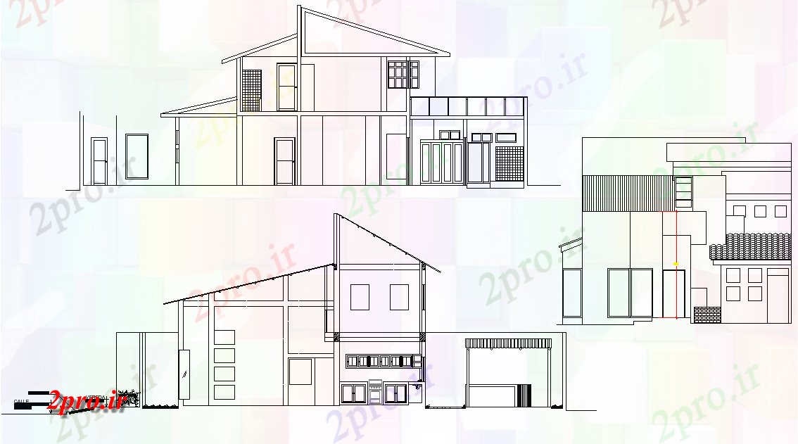 دانلود نقشه مسکونی ، ویلایی ، آپارتمان خانواده تنها ، قسمت های خانه اتوکد 10 در 20 متر (کد77467)