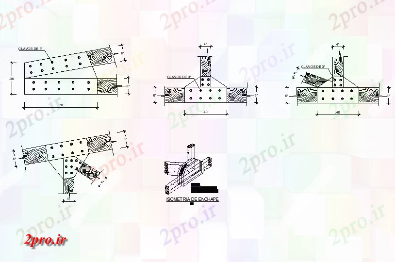 دانلود نقشه جزئیات ساخت و ساز بخش مشترک  جزئیات (کد77472)