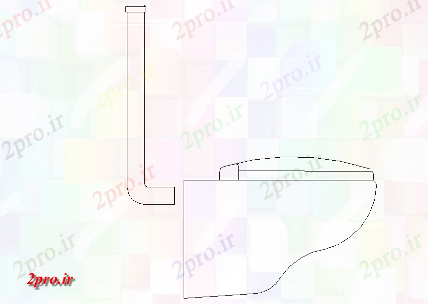 دانلود نقشه تجهیزات بهداشتی توالت و لوله کشی و جزئیات طراحی (کد77485)