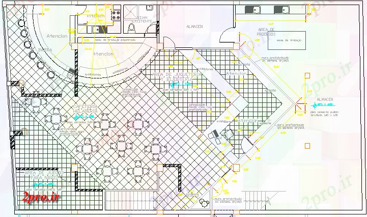 دانلود نقشه هایپر مارکت  - مرکز خرید - فروشگاه جزئیات طراحی معماری فوق العاده بازار (کد77512)