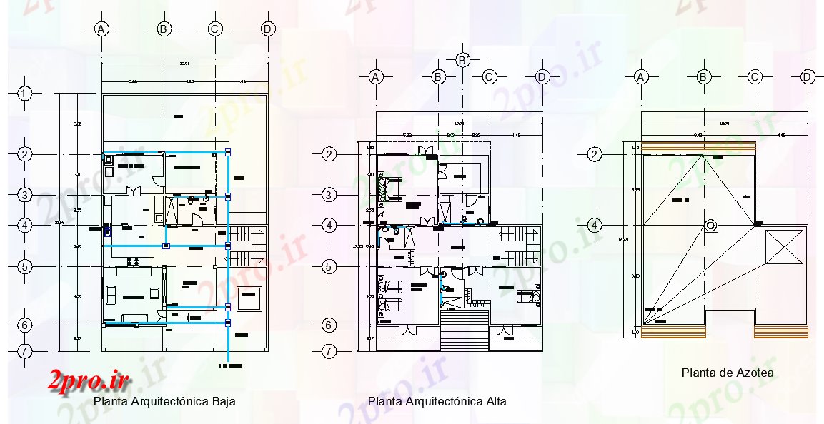 دانلود نقشه مسکونی ، ویلایی ، آپارتمان کار طرحی خانه فی اتوکد جزئیات 14 در 18 متر (کد77574)
