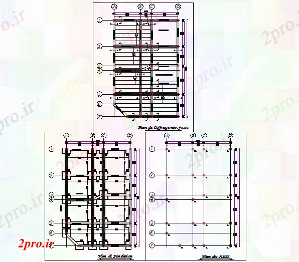 دانلود نقشه جزئیات ساخت و ساز پرتو و ستون طراحی  (کد77590)