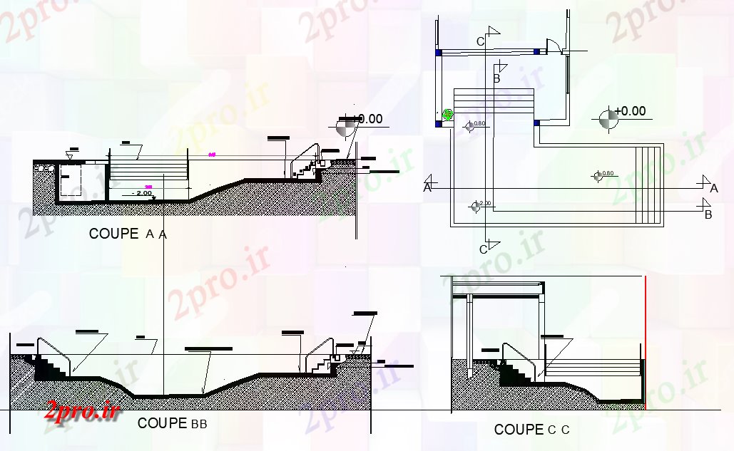 دانلود نقشه جزئیات ساخت و ساز بخش جزئیات رودخانه (کد77596)