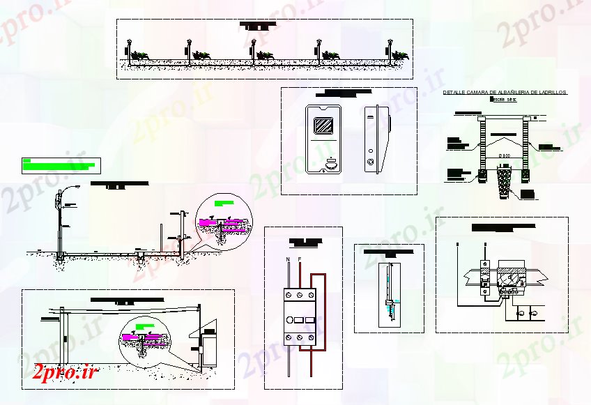 دانلود نقشه معماری جزئیات نصب و راه اندازی الکتریکی اتاق خانه  (کد77597)