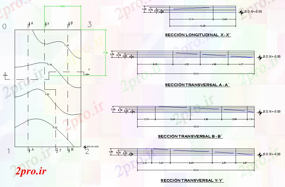 دانلود نقشه جزئیات ساخت و ساز طرحی پرتو و بخش طرحی  چیدمان (کد77844)