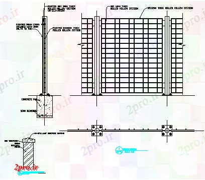 دانلود نقشه بلوک در و نرده های دیوار بخش طراحی از حصار جزئیات طراحی طراحی (کد77924)