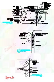 دانلود نقشه جزئیات ساخت و ساز نمونه بخش سقف طراحی جزئیات (کد77928)