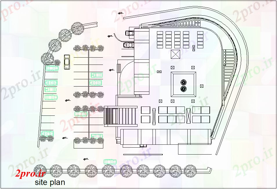 دانلود نقشه جزئیات معماری  معماری طرحی سایت از فاده از مخلوط ساخت و ساز (کد77936)