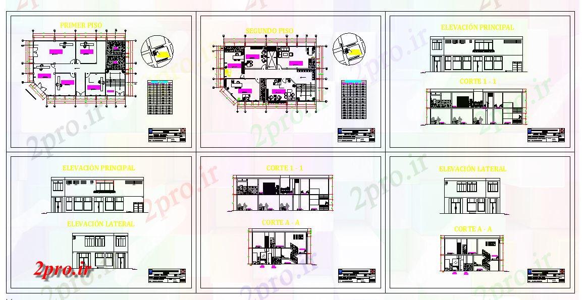 دانلود نقشه ساختمان دولتی ، سازمانی دولت دفتر داخلی و جزئیات پروژه معماری 12 در 20 متر (کد77939)