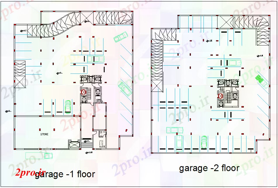 دانلود نقشه جزئیات معماری طرحی طبقه زیرزمین فاده از مخلوط ساخت و ساز (کد77950)