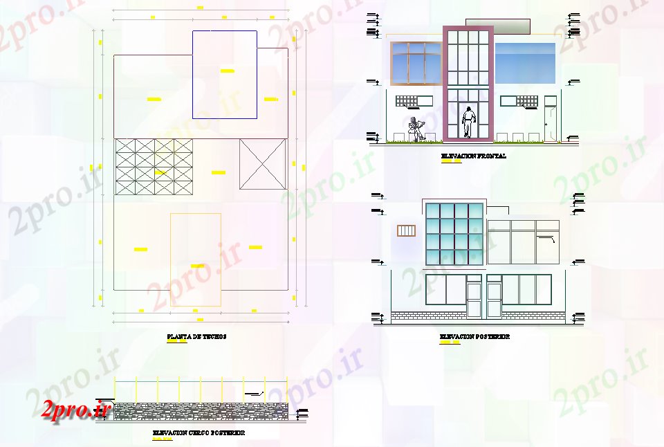 دانلود نقشه مسکونی ، ویلایی ، آپارتمان طرحی و نما خانه طرحی به 10 در 14 متر (کد77983)