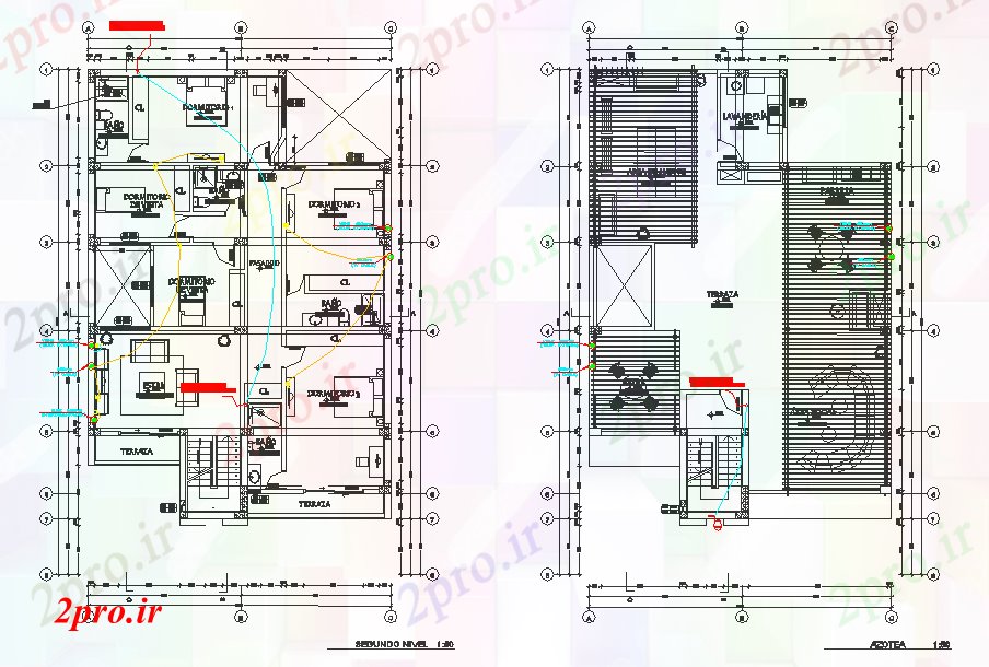 دانلود نقشه معماری امکانات برق خانه ساحل    (کد78009)