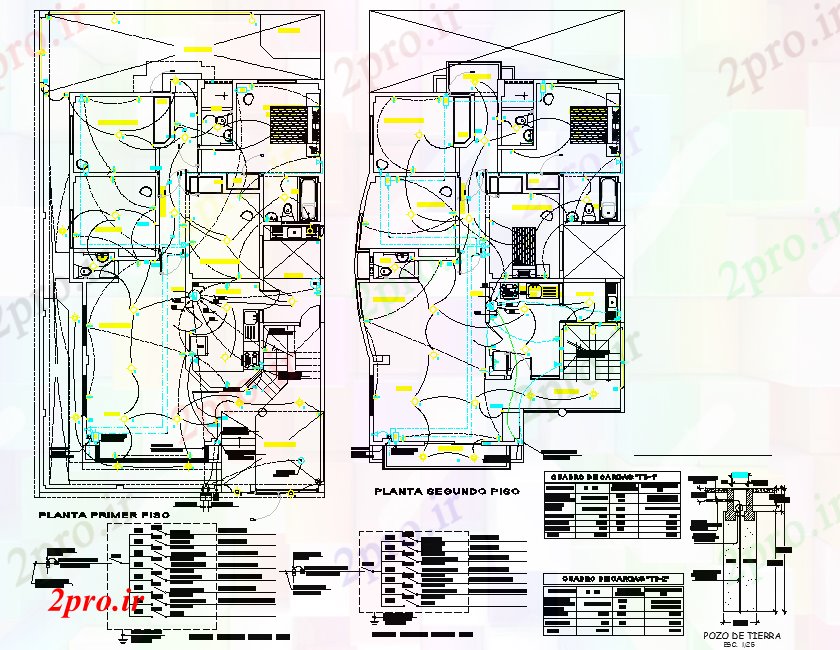 دانلود نقشه معماری طرحی خانه برق  جزئیات (کد78030)
