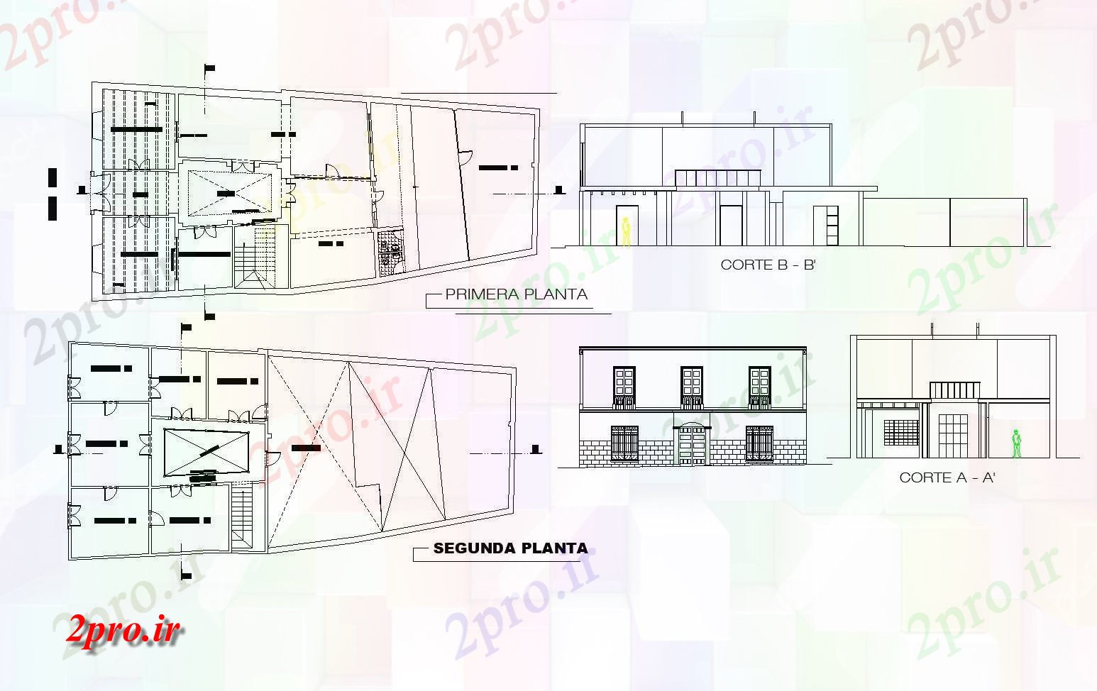 دانلود نقشه ساختمان دولتی ، سازمانی سن خانه 13 در 13 متر (کد78075)