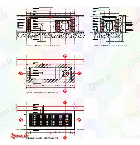 دانلود نقشه جزئیات ساخت و ساز بخش طراحی جزئیات دیزل پر کردن نقطه طراحی (کد78077)