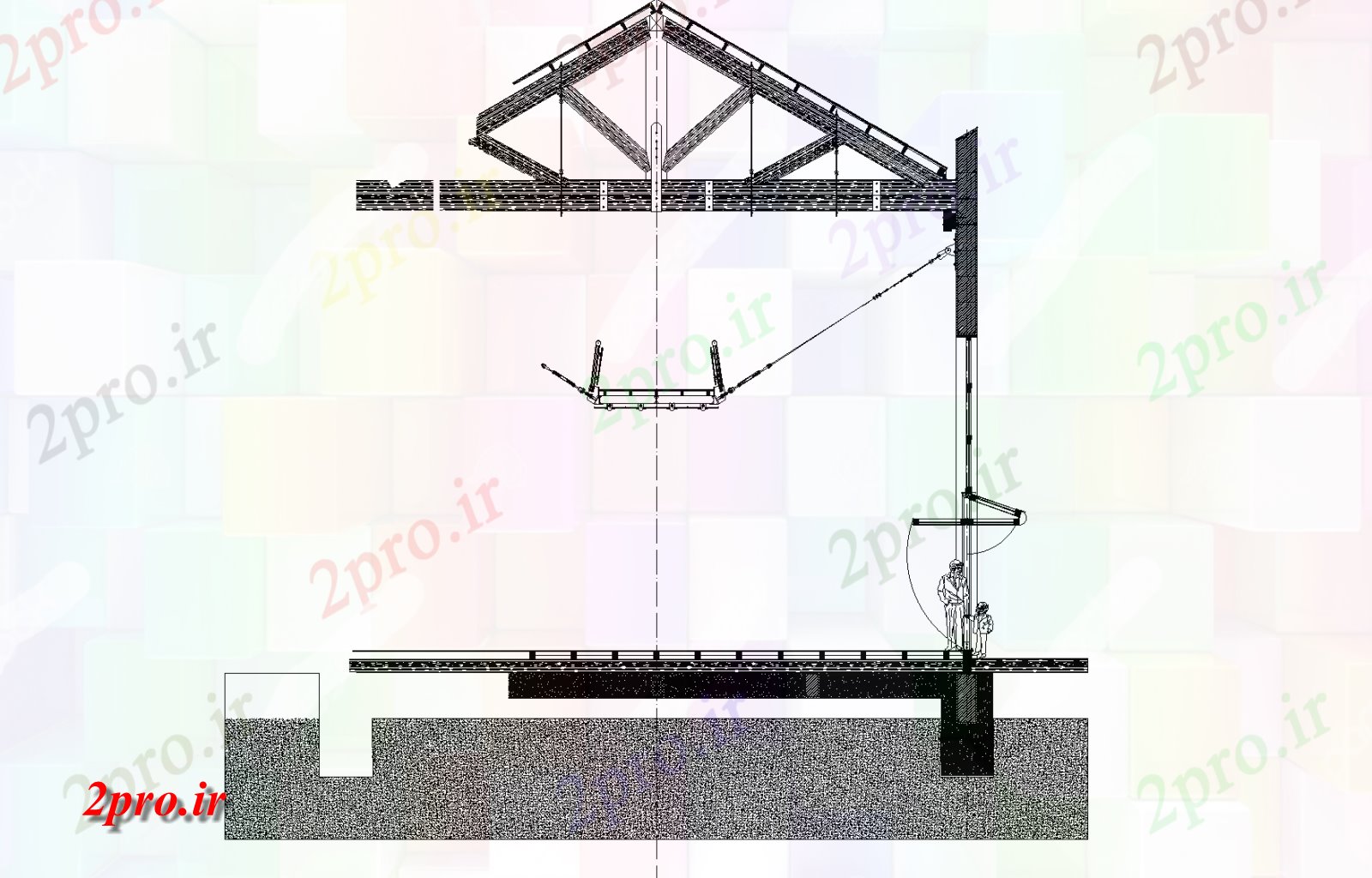 دانلود نقشه جزئیات ساخت و ساز چوبی الگو فولاد بتن طرحی جزئیات  (کد78137)