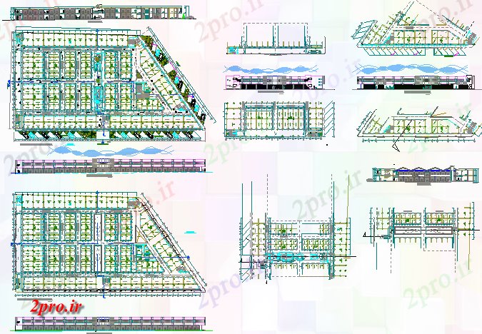 دانلود نقشه هایپر مارکت - مرکز خرید - فروشگاه این پروژه معماری خرید کفپوش چند مرکز 55 در 109 متر (کد78147)