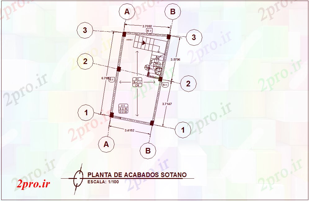 دانلود نقشه ساختمان دولتی ، سازمانی زیرزمین به پایان رساندن گیاه از دفتر وکالت 4 در 9 متر (کد78151)