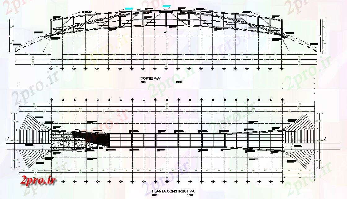 دانلود نقشه جزئیات ساخت و ساز طرحی و بخش فولاد  فریم  (کد78156)