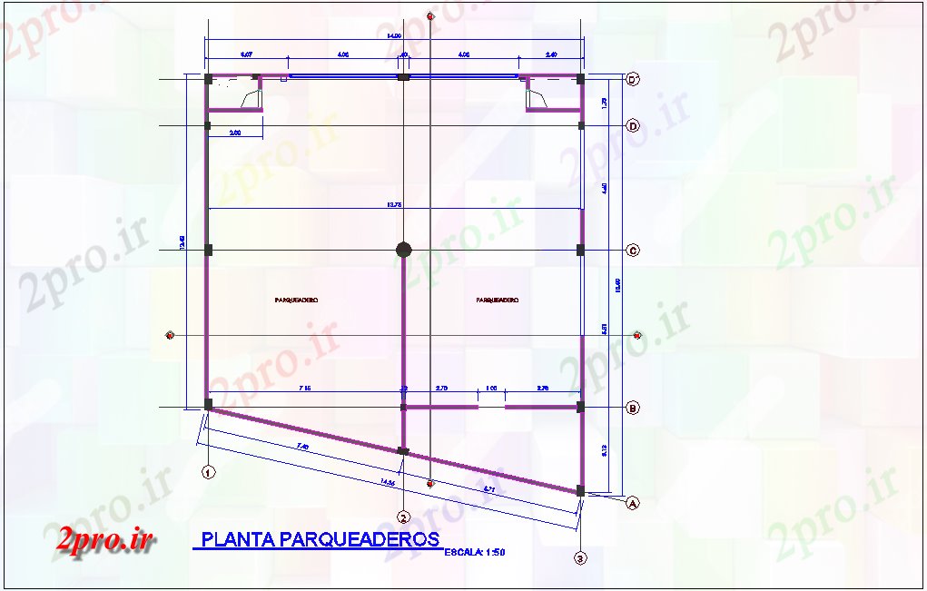 دانلود نقشه ساختمان اداری - تجاری - صنعتی کارخانه پارکینگ برای ساخت و ساز شرکت های بزرگ (کد78179)