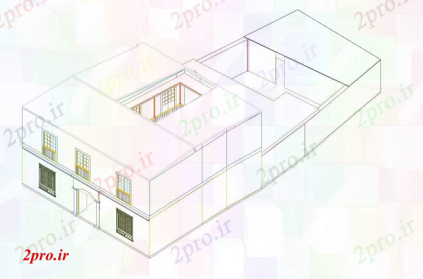 دانلود نقشه اتاق خواب کودکان از سن خانه های قدیمی 14 در 28 متر (کد78392)