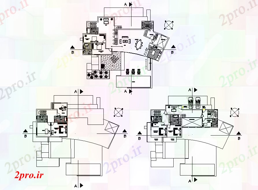 دانلود نقشه مسکونی ، ویلایی ، آپارتمان ساحل طرحی خانه چیدمان 11 در 12 متر (کد78443)