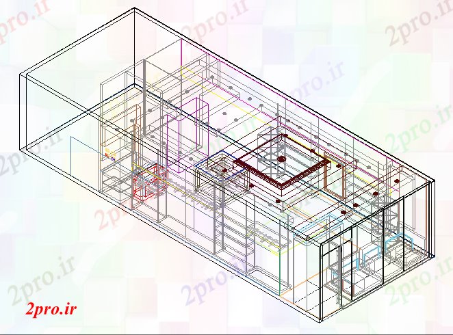 دانلود نقشه هایپر مارکت  - مرکز خرید - فروشگاه  طراحی نمای بالای فروشگاه  (کد78515)