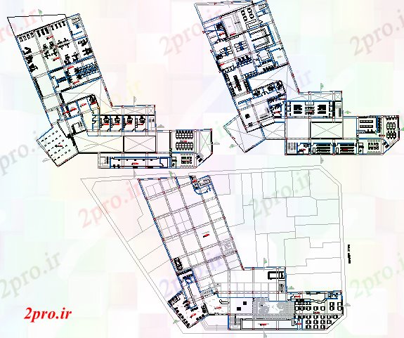 دانلود نقشه هایپر مارکت  - مرکز خرید - فروشگاه طرحی مرکز آرایشی طرحی طبقه جزئیات (کد78531)