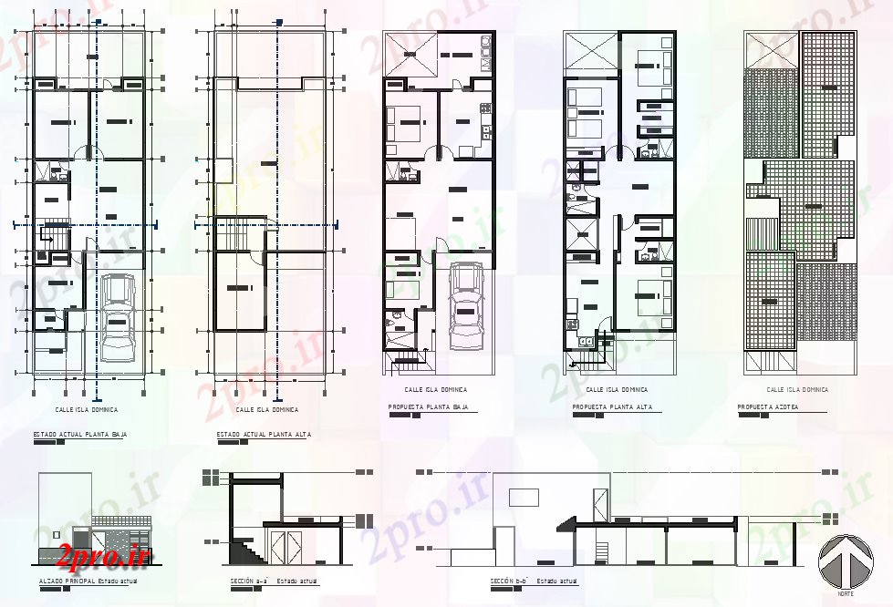 دانلود نقشه مسکونی ، ویلایی ، آپارتمان پسوند خانه مسکونی 7 در 18 متر (کد78583)