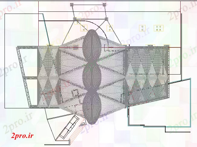 دانلود نقشه هایپر مارکت  - مرکز خرید - فروشگاه طراحی تریدی از قهرمانان خرید تجاری مرکز (کد78625)