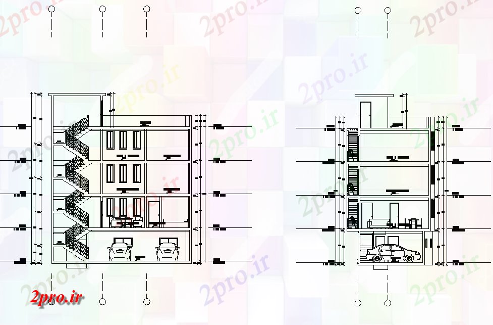 دانلود نقشه مسکونی ، ویلایی ، آپارتمان بخش محل زندگی 6 در 11 متر (کد78676)