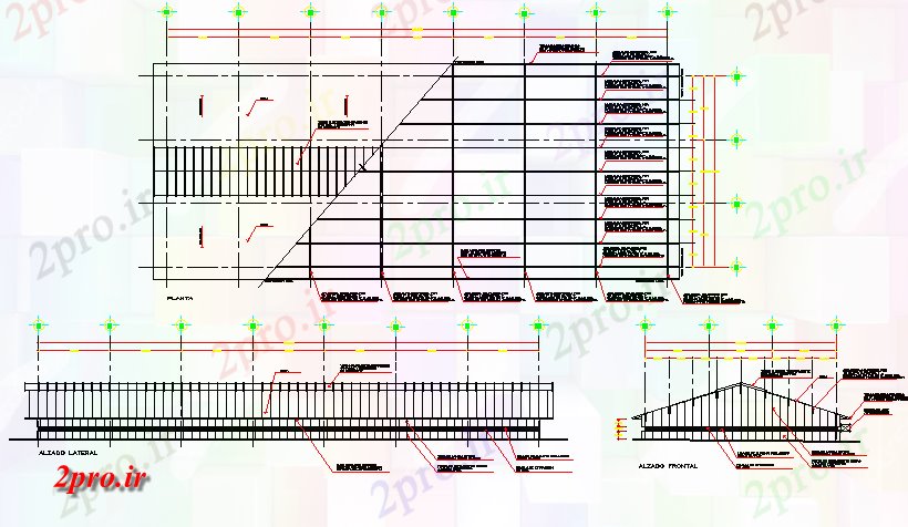 دانلود نقشه جزئیات ساخت و ساز سقف و سازنده جزئیات از مرکز خرید (کد78765)